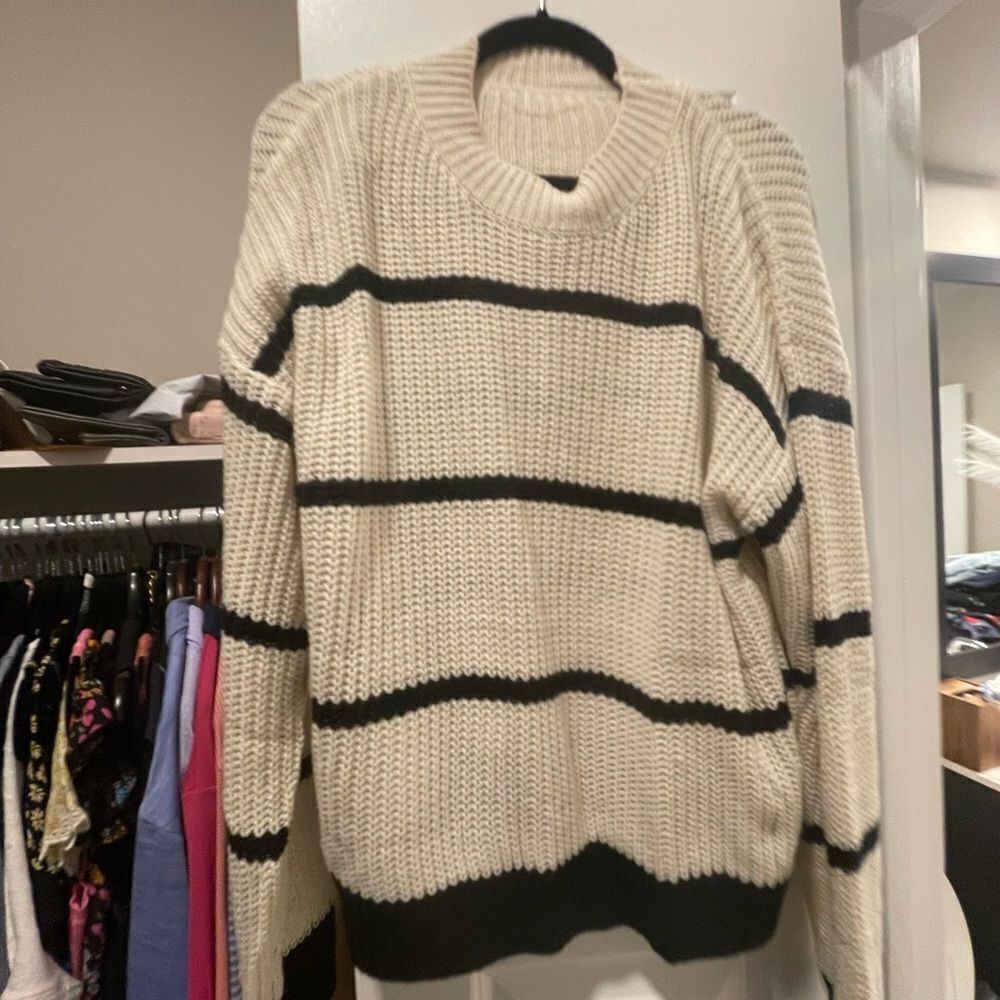 Black and white sweater